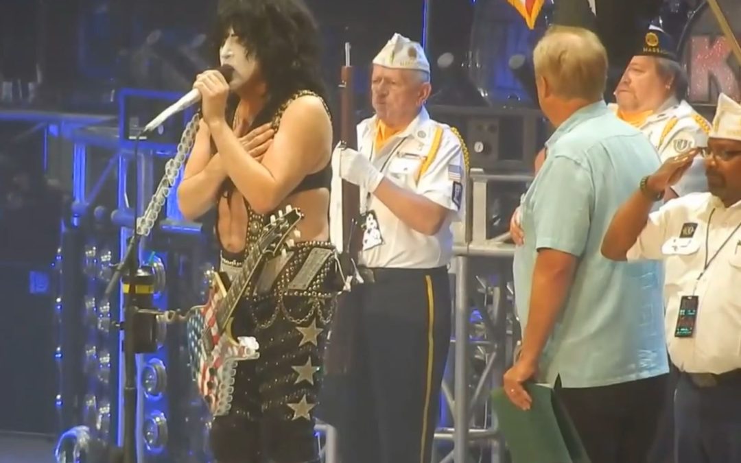 Video of Kiss Stoping Show to Say Pledge of Allegiance